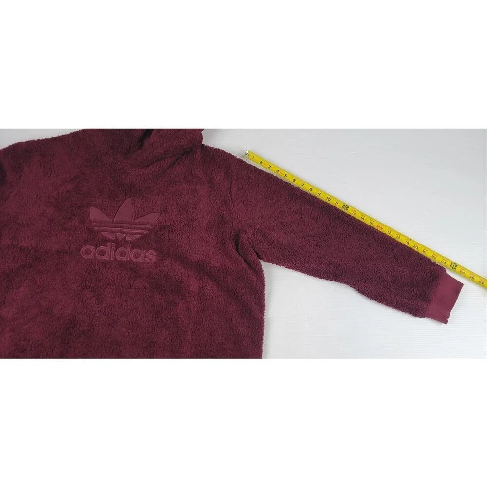 Adidas Mens XXL‎ 2XL Originals Winterized Trefoil Sweater Hoodie Maroon DH7079